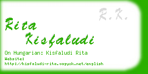 rita kisfaludi business card